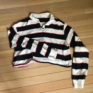 cropped stripped shirt